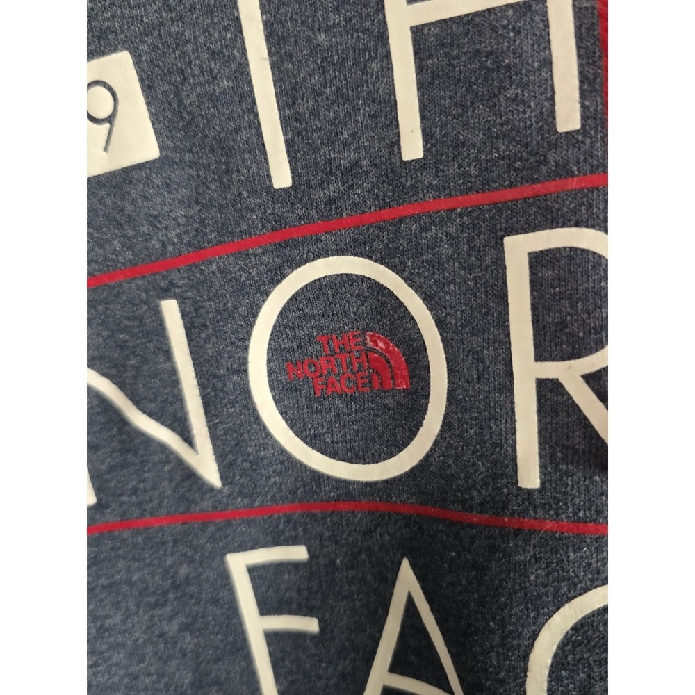 The North Face Pullover Hoodie Mens Large Blue Graphic Fleece Sweatshirt EUC - Picture 4 of 5